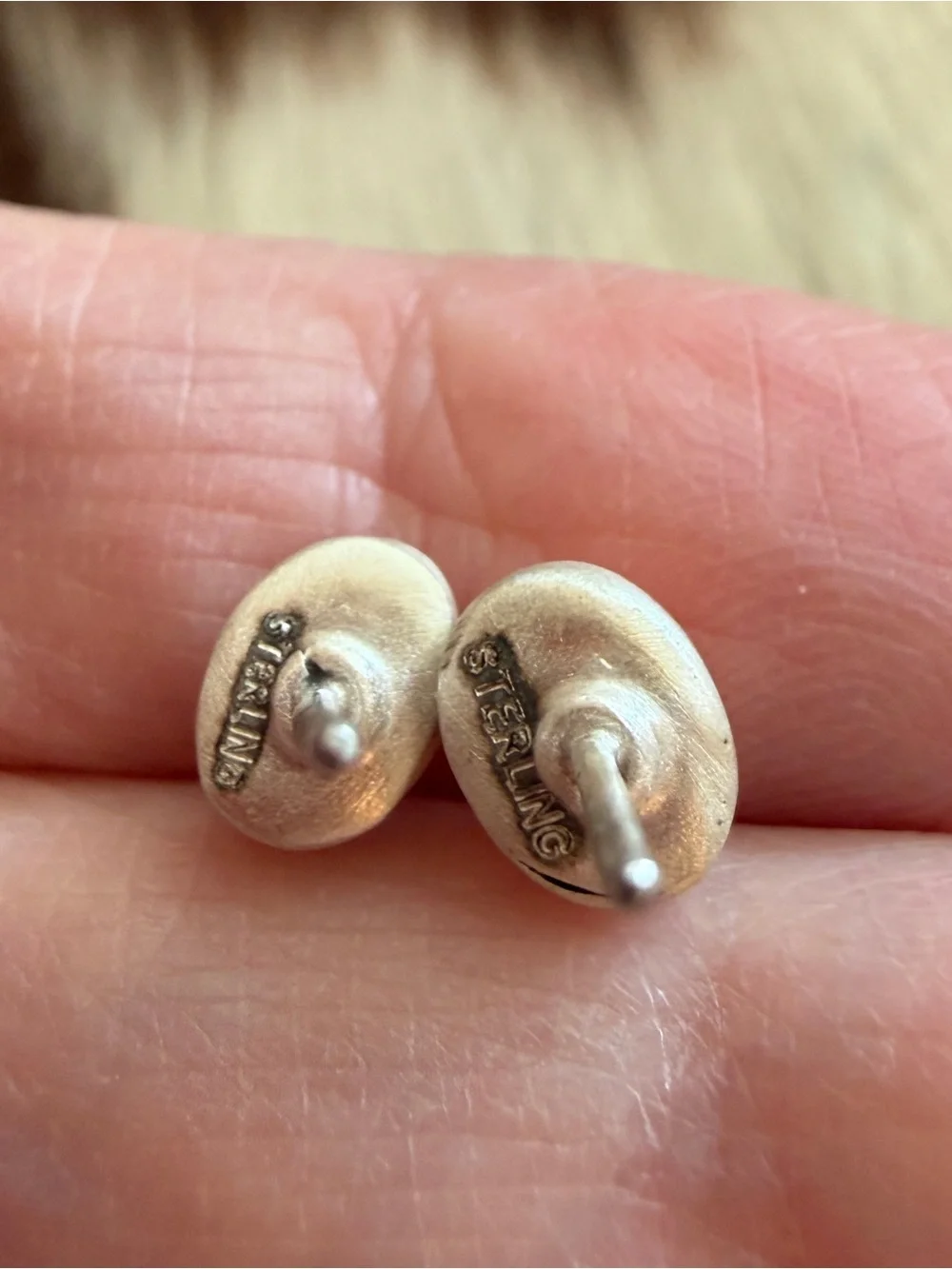 ❤️ Orange Spiny Oyster Navajo Style SouthWestern Minimalist Stud 925 Earrings - Picture 8 of 12
